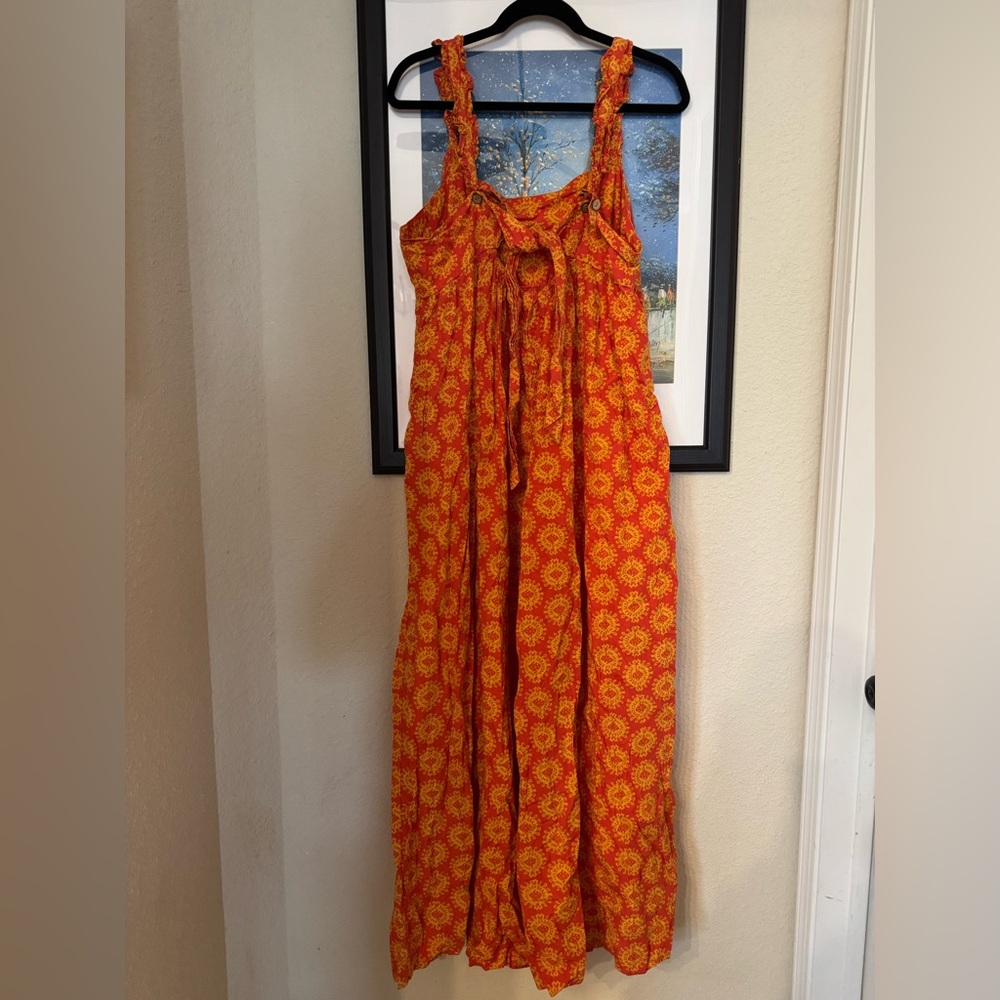 Free People Katya Wide Leg Bow Jumpsuit - Picture 6 of 8